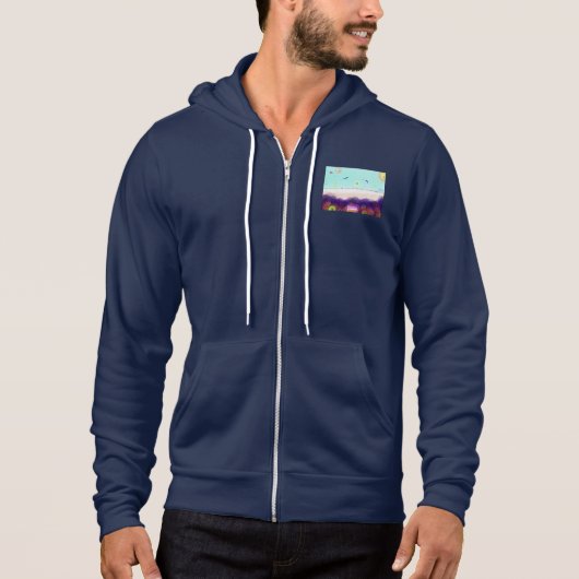 Life Aboard Another Planet Zip-Up Hoodie (Voorkant)