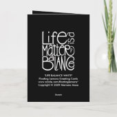 Life Balance Witte Kaart (Achterkant)