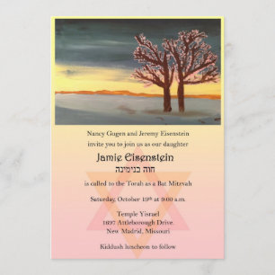 Life Bat Mitzvah Invitation Kaart
