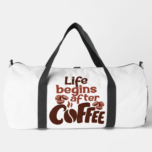 Life Begins After Coffee Graphic Plunjezak (Voorkant)