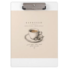 Life Begins After Espresso | Vintage Coffee Lover Klembord