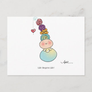 LIFE BEGINT LIFE Briefkaart tegen April McCallum