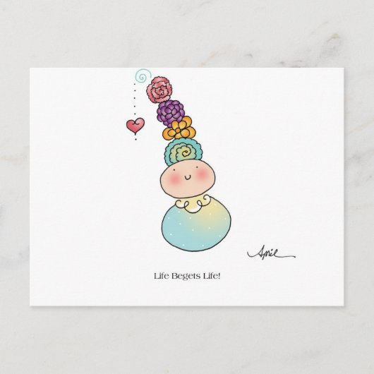 LIFE BEGINT LIFE Briefkaart tegen April McCallum (Voorkant)