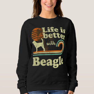Life Better Beagle  Dog Mam Dad Trui