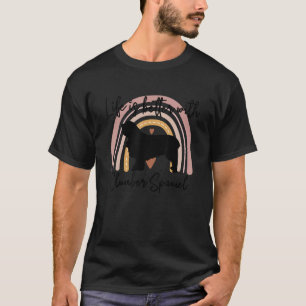 Life Better Clumber Spaniel Rainbow Dog Women T-shirt