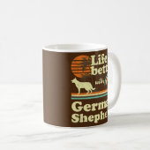 Life Better German Shepherd K9  hond Koffiemok (Voorkant rechts)