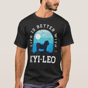 Life Better Kyi Leo Blue Dog papa T-shirt