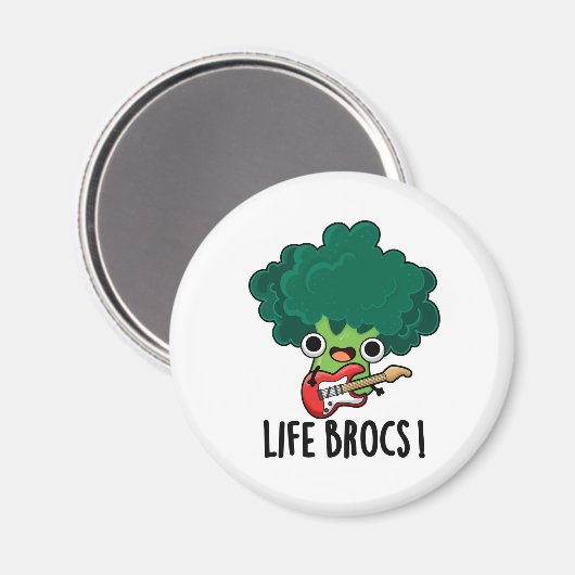Life Brocs Funny Veggie Broccoli Pun Magneet (Voorkant / Achterkant)