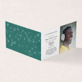 Life Celebration Elegant en Graceful Funeral Kaart