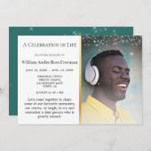 Life Celebration Elegant en Graceful Funeral Kaart (Voorkant / Achterkant)