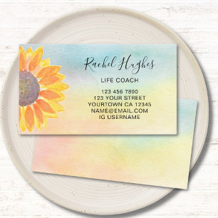 Life Coach Colorful Floral Visitekaartje