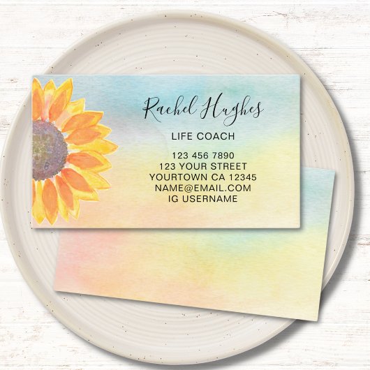 Life Coach Colorful Floral Visitekaartje