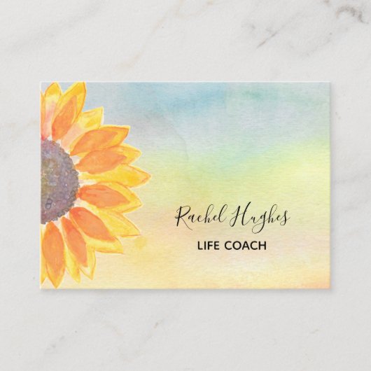 Life Coach Floral Waterverf Visitekaartje (Voorkant)