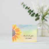 Life Coach Floral Waterverf Visitekaartje (Staand voorkant)