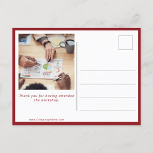 Life Coach Hartelijk dank voor uw workshopdeelneme Briefkaart