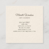 Life Coach Mandala Vierkante Visitekaartje (Achterkant)