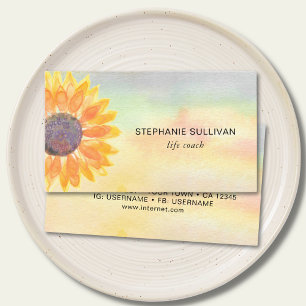 Life Coach QR Code Waterverf Visitekaartje