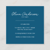 Life Coach Seed of Life Vierkante Visitekaartje (Achterkant)