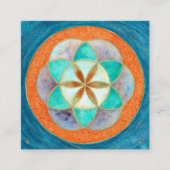 Life Coach Seed of Life Vierkante Visitekaartje (Voorkant)