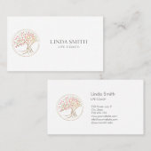 Life Coach Therapist Spa Wellness Cosmetics Tree B Visitekaartje (Voorkant / Achterkant)