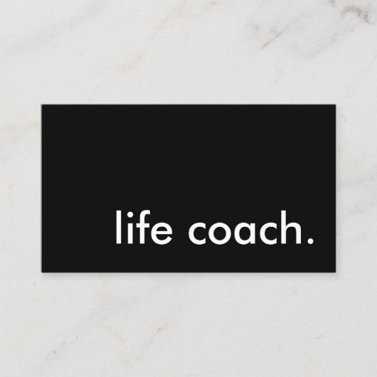 Life Coach. Visitekaartje (Voorkant)