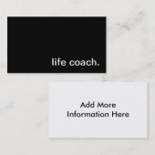 Life Coach-Visitekaartje Visitekaartje (Voorkant / Achterkant)