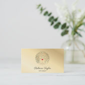 Life Coach Willow Tree of Life Heart Hands Visitekaartje (Staand voorkant)