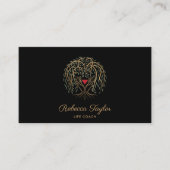 Life Coach Willow Tree of Life Heart Hands Visitekaartje (Voorkant)