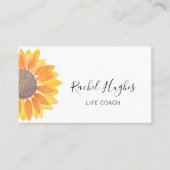 Life Coach Yellow Sunflower Visitekaartje (Voorkant)