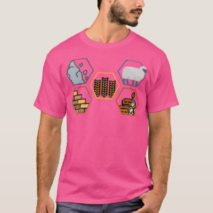 Life Components Brick Wood Rock Wheat Sheep T-shirt