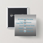 Life Control Buttonnen Silver Button (Voorkant /achterkant)