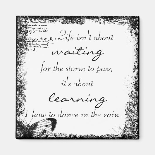  Life Dance Quote Magnet Magneet (Voorkant)
