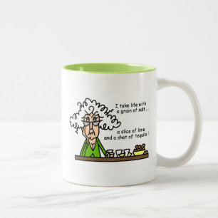 Life en Tequila Humor Tweekleurige Koffiemok