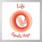 Life Equals Hope – Pro-Life Awareness Poster (Devant)