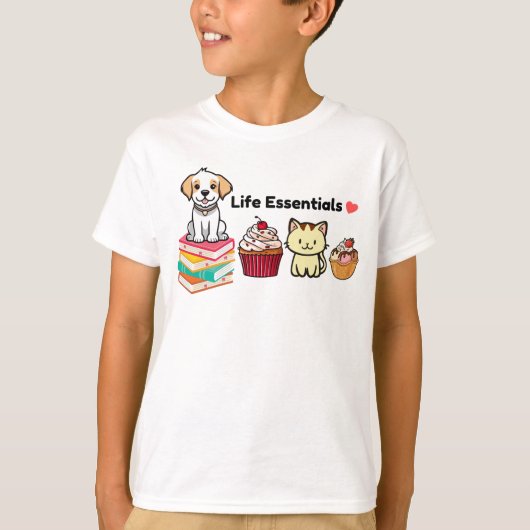 Life Essentials Cute Animal Graphic T Shirt (Voorkant)