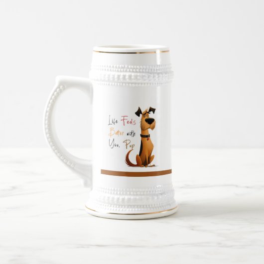 Life Feels Better With you Pup – Cute Dog Mug Bierpul (Links)
