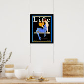 Life Flapper in Blue Juillet 1927 Poster 16 x 20 (Cuisine)