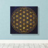 Life flower canvas afdruk (Insitu (Houten vloer))