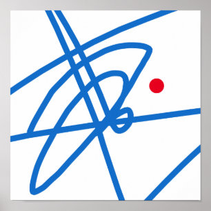 Life Focus Abstract Art Red Dot Poster