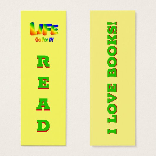 Life Go for it Book Marker Mini Visitekaartjes (Voorkant /achterkant)