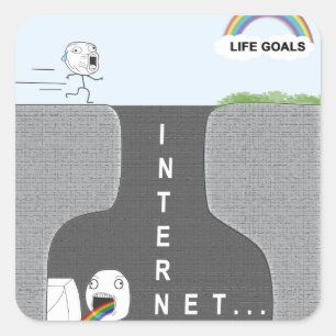 Life Goals vs. Internet. Stickers amusants