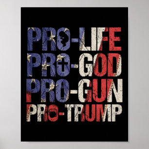 Life God Pistool Trump USA Herverkiezing Donald Tr Poster