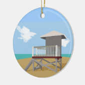 Life Guard Shack Keramisch Ornament (Links)