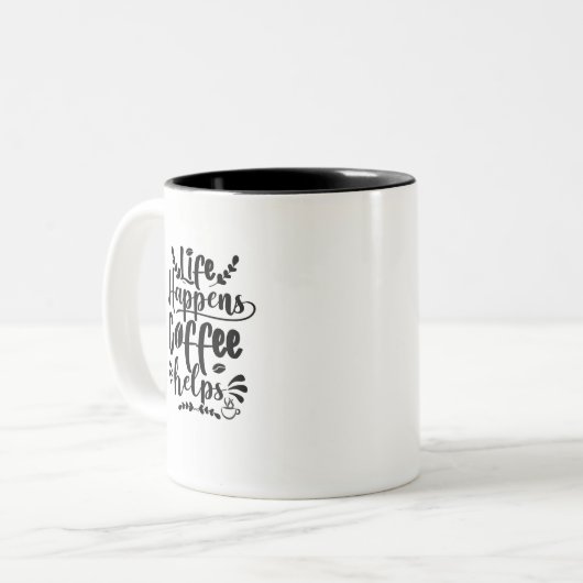 Life Happen Café Help Mug (Devant gauche)
