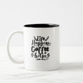 Life Happen Café Help Mug (Gauche)