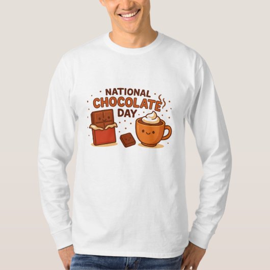 Life Happens, Chocolate Helps Sudadera T-shirt (Voorkant)