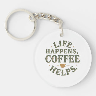 Life Happens Coffee helpt bij het ontwerpen van  o Sleutelhanger