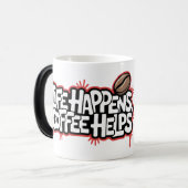 Life Happens Coffee helpt Graffiti-Gezegde Magische Mok (Voorkant links)
