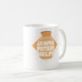 Life Happens Pottery Helps Hobby Pottery Pro Wheel Koffiemok (Voorkant rechts)