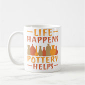 Life Happens Pottery Helps Pottery Koffiemok (Links)